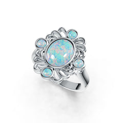 Sterling Silver Semi Mount Ring Setting Oval OV 10X8mm Cabochon DHJ