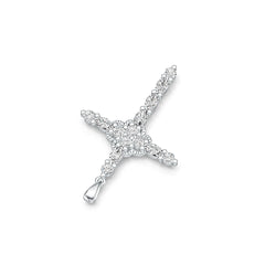 Sterling Silver Semi Mount Pendant Setting Oval OV 5x3mm Cross Pendant DHJ
