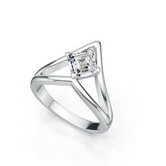 Sterling Silver Semi Mount Ring Setting Princess SQ 5x5mm Syzjewelry