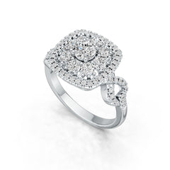 Sterling Silver Semi Mount Ring Setting Round RD 5x5mm DHJ