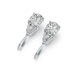 Sterling Silver Semi Mount Earrings Setting Oval OV 11X9mm DHJ
