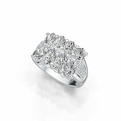 Sterling Silver Semi Mount Ring Setting Oval OV 6X4mm with White Topaz - Syzjewelry