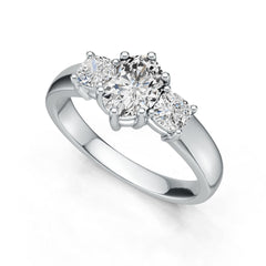 Sterling Silver Semi Mount Ring Setting Oval OV 8X6mm CU 4X4mm DHJ
