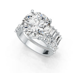 Sterling Silver Semi Mount Ring Setting Round RD 12x12mm DHJ