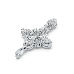 Sterling Silver Semi Mount Pendant Setting Marquise MQ 6X3mm PE 5X3mm HT 4X4mm DHJ