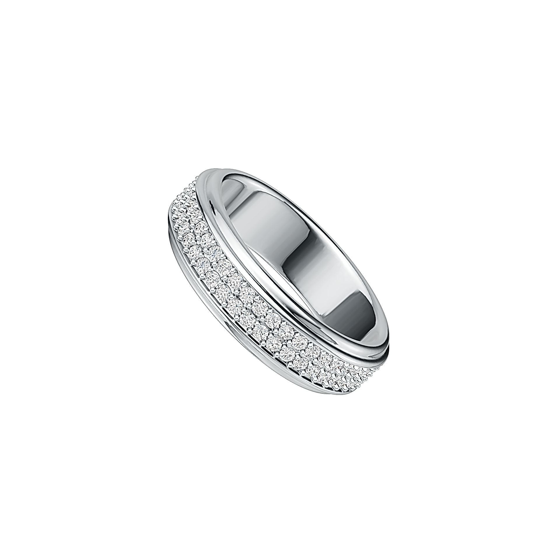 Sterling Silver Semi Mount Ring Setting Round RD 1.5mm DHJ