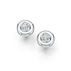 Sterling Silver Semi Mount Earrings Setting Round RD 5x5mm - Syzjewelry