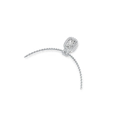 Sterling Silver Semi Mount Pendant Setting Cushion CU 7X5mm Halo - Syzjewelry