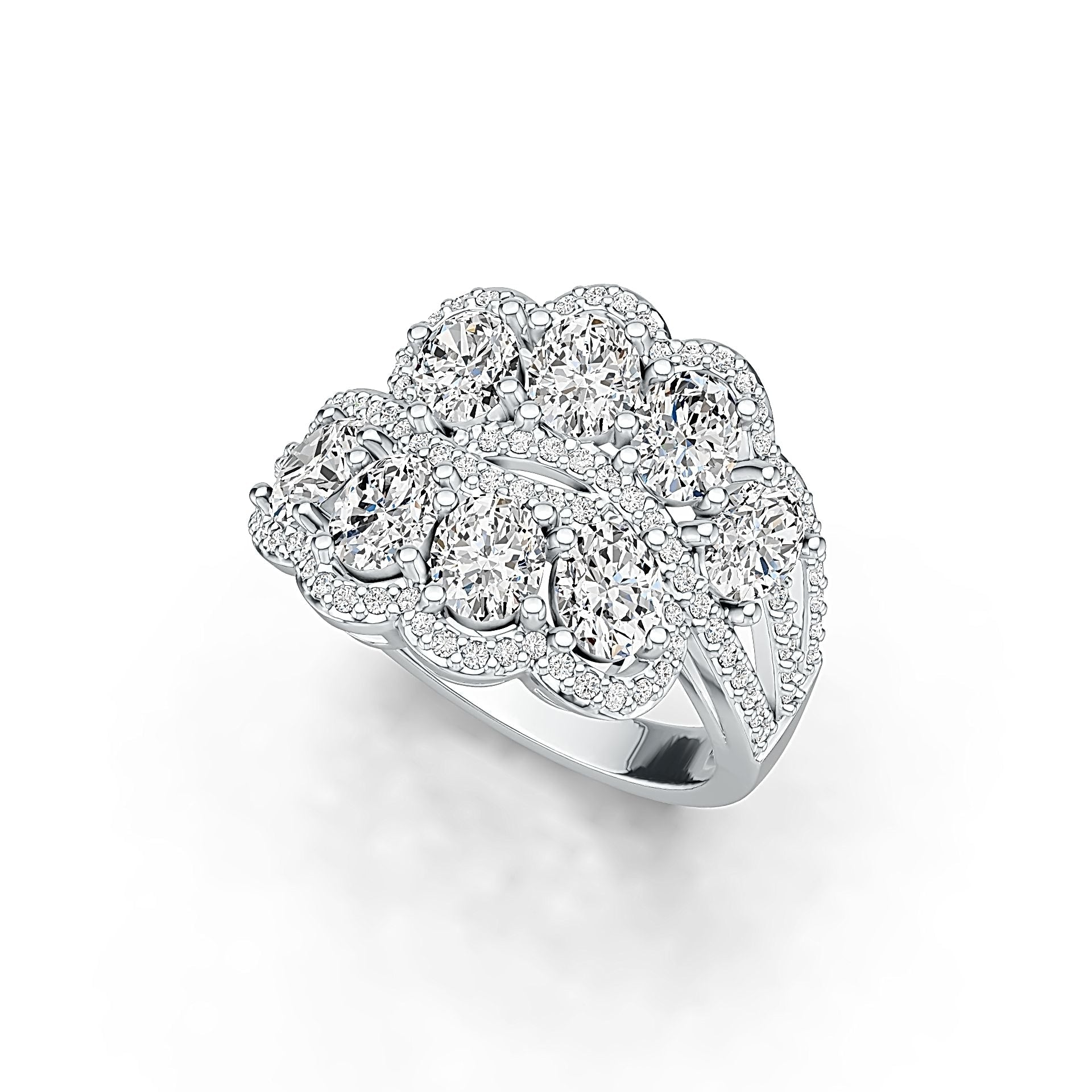 Sterling Silver Semi Mount Ring Setting Oval OV 5X4mm with White Topaz - Syzjewelry