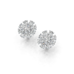 Sterling Silver Semi Mount Earrings Setting Oval OV 7X5mm with White Topaz DHJ