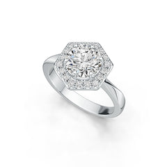 Sterling Silver Semi Mount Ring Setting Round RD 8X8mm Halo Syzjewelry