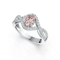 Sterling Silver Semi Mount Ring Setting Oval OV 7X5mm with White Topaz Syzjewelry