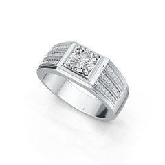 Men's 10K Gold CVD Diamond Ring Round RD 6.5X6.5MM