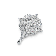 Sterling Silver Semi Mount Pendant Setting Trillion TR 6X6mm MQ 6X3mm DHJ