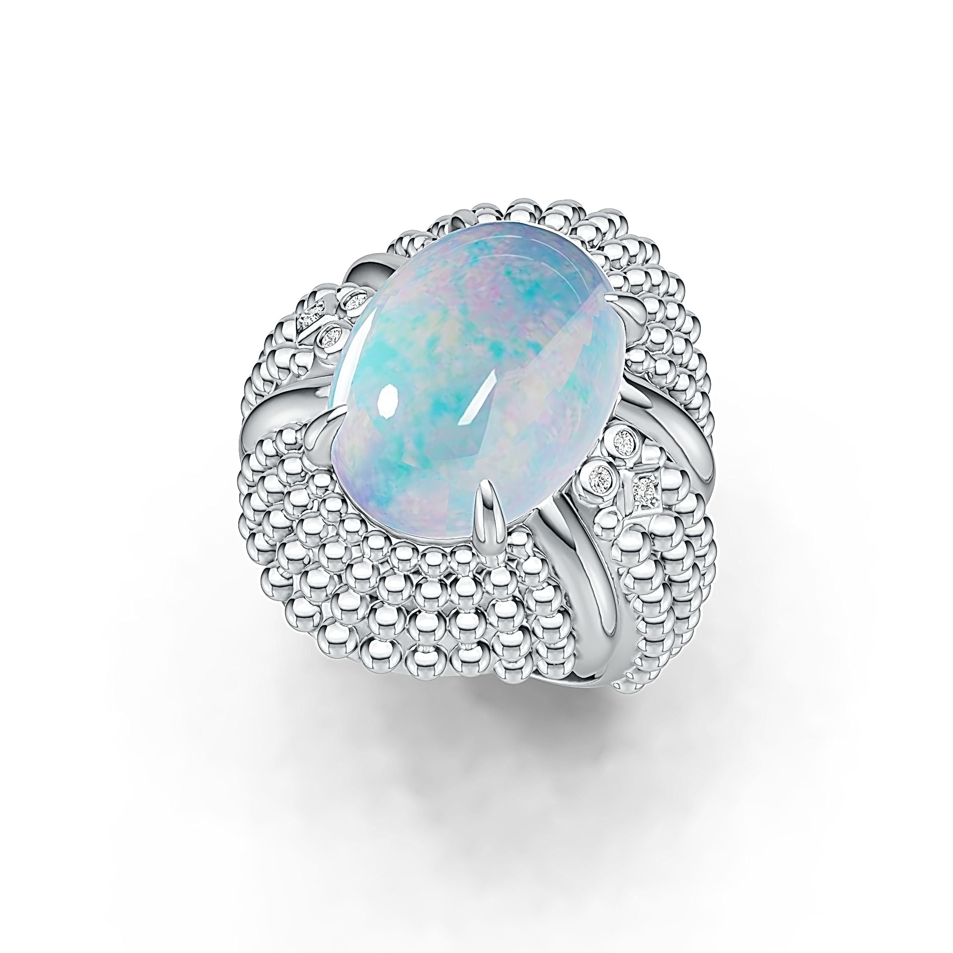 Sterling Silver Semi Mount Ring Setting Oval OV 16x12mm Cabochon Syzjewelry