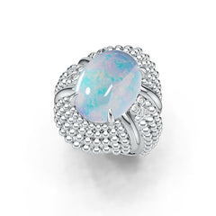 Sterling Silver Semi Mount Ring Setting Oval OV 16x12mm Cabochon Syzjewelry