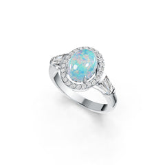 Sterling Silver Semi Mount Ring Setting Oval OV 9X7mm BG 5X4mm DHJ