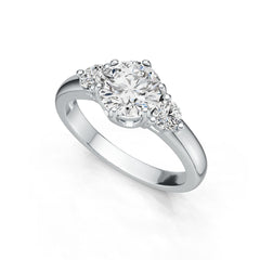 Sterling Silver Semi Mount Ring Setting Round RD 7x7mm DHJ