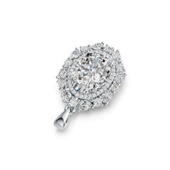 Sterling Silver Semi Mount Pendant Setting Oval OV 14X10mm DHJ