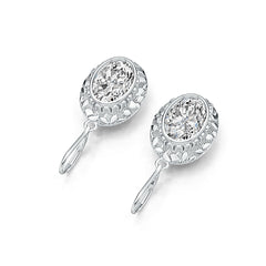Sterling Silver Semi Mount Earrings Setting Oval OV 14X10mm DHJ