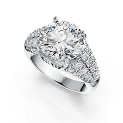 Sterling Silver Semi Mount Ring Setting Round RD 10.5mm DHJ