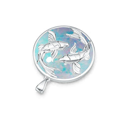 Sterling Silver Semi Mount Pendant Setting Round RD 31.5x31.5mm DHJ