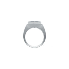 Sterling Silver Sapphire Engagement Ring Princess SQ 7x7mm Men's Ring Mounting Full Bezel Set