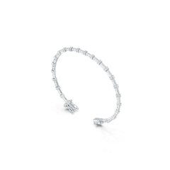 Sterling Silver Bracelet with White Topaz or Moissanite DHJ