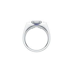 Men's Rings Sterling Silver Royal Blue Sapphire Ring Mounting Cushion CU 6.5X6.5mm