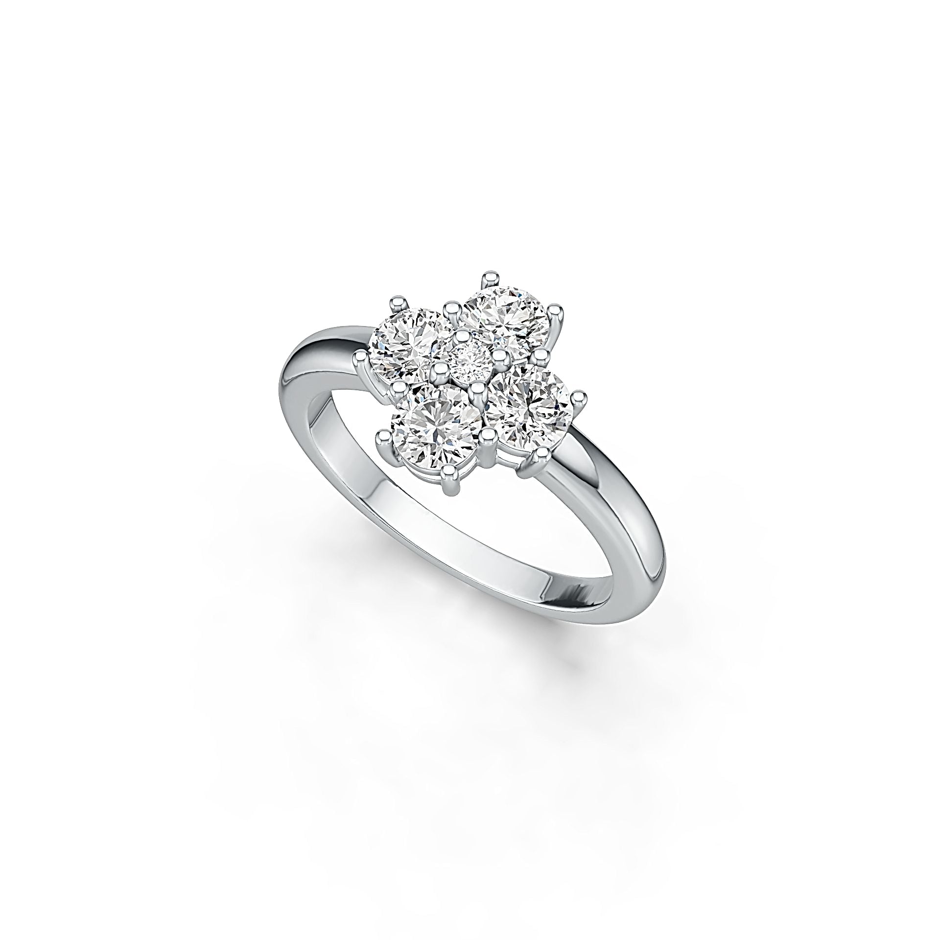 Sterling Silver Semi Mount Ring Setting Round RD 4x4mm DHJ