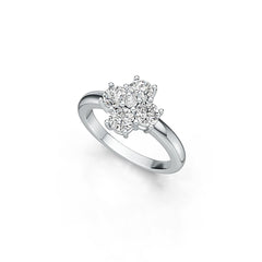 Sterling Silver Semi Mount Ring Setting Round RD 4x4mm DHJ