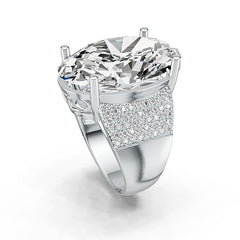 Sterling Silver Semi Mount Ring Setting Oval OV 24x16mm Syzjewelry