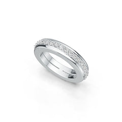 Sterling Silver Semi Mount Ring Setting Round RD 2x2mm White Topaz DHJ