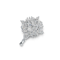 Sterling Silver Semi Mount Pendant Setting Trillion TR 6X6mm MQ 6X3mm DHJ