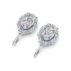 Sterling Silver Semi Mount Earrings Setting Oval OV 14X10mm DHJ