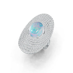 Sterling Silver Semi Mount Ring Setting Oval OV 12X10mm DHJ