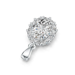 Sterling Silver Semi Mount Pendant Setting Oval OV 10X8mm PE 3X2mm DHJ