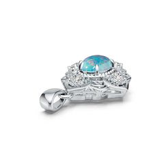 Sterling Silver Semi Mount Pendant Setting Oval OV 8X6mm DHJ