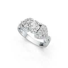 Sterling Silver Semi Mount Ring Setting Round RD 7x7mm DHJ