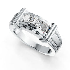 Sterling Silver Semi Mount Ring Setting Emerald OCT 4X4mm DHJ