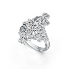 Sterling Silver Semi Mount Ring Setting Pear PE 6X4mm DHJ