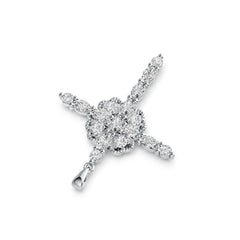 Sterling Silver Semi Mount Pendant Setting Oval OV 5x3mm RD 3x3mm DHJ