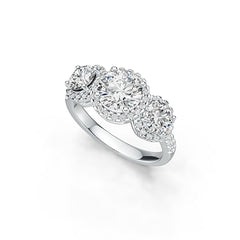 Sterling Silver Semi Mount Ring Setting Round RD 7x7mm RD 5x5mm Syzjewelry