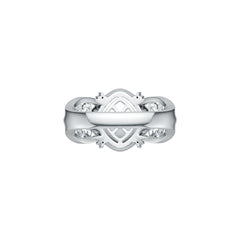 Sterling Silver Semi Mount Ring Setting Cushion CU 10X10mm Cabochon DHJ