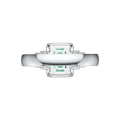 Sterling Silver Semi Mount Ring Setting Emerald OCT 10x8mm Syzjewelry