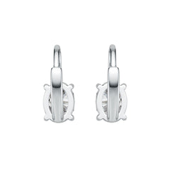 Sterling Silver Semi Mount Earrings Setting Oval OV 8X6mm Leverback DHJ