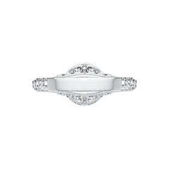 Sterling Silver Semi Mount Ring Setting Round RD 9x9mm Art Deco Style Syzjewelry