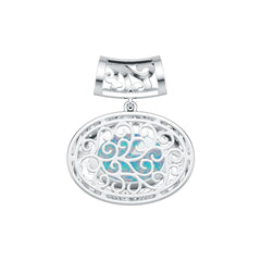 Sterling Silver Semi Mount Pendant Setting Oval OV 16X12mm DHJ