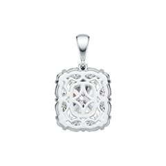 Sterling Silver Semi Mount Pendant Setting Cushion CU 9X7mm DHJ