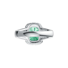 Sterling Silver Semi Mount Ring Setting Cushion CU 10X8mm Halo DHJ